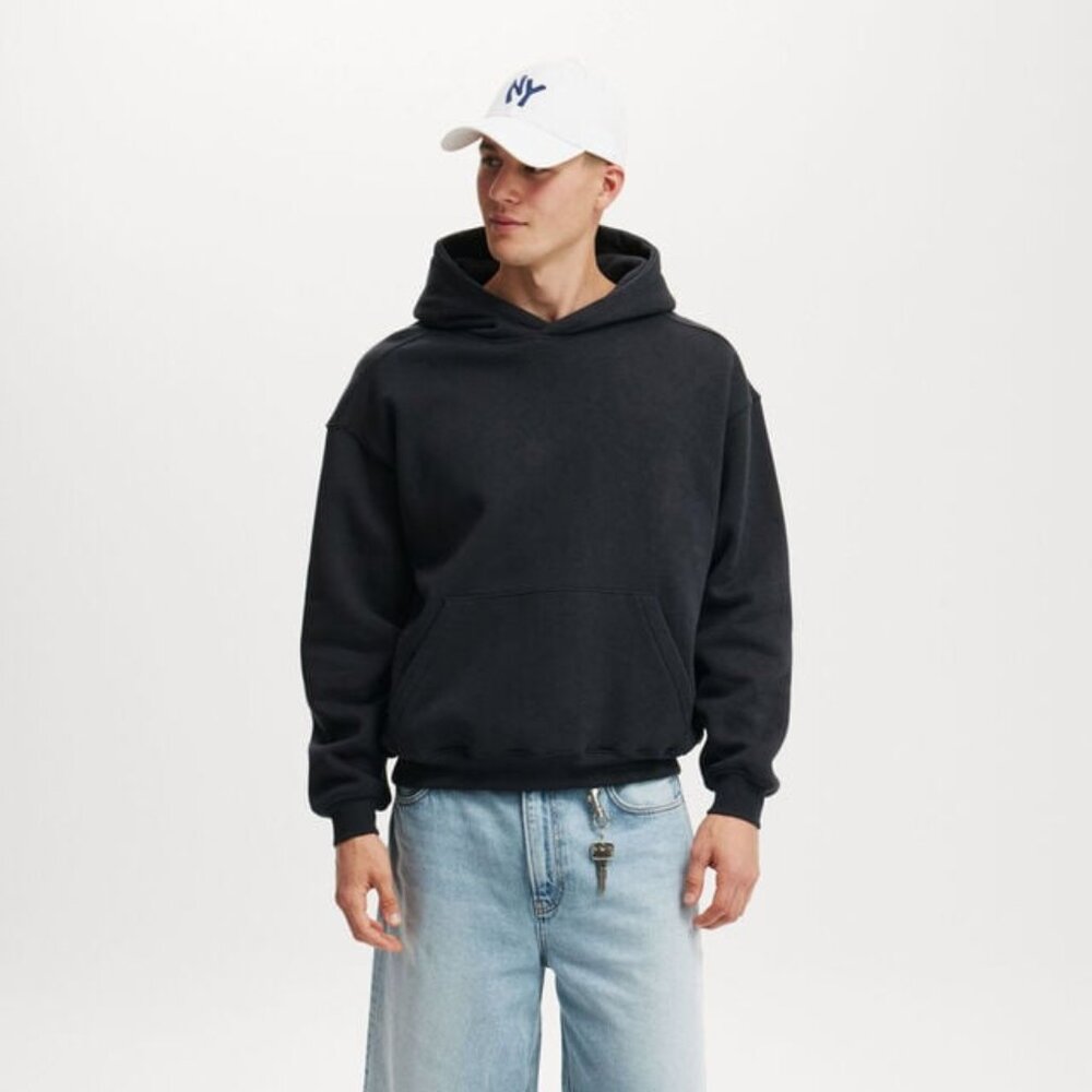 Cotton On Box Fit Hoodie Black Size S NWT
